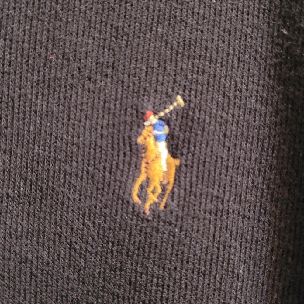 Polo Ralph Lauren Estate Rib Half-Zip Pullover Black - Picture 5 of 6
